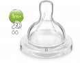 Соска силіконова Avent Classic+ повільний потік 2шт 1+ SCF632/27