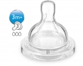Соска силиконовая Avent Classic+ средний поток 2шт 3+ SCF633/27