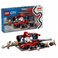 Конструктор LEGO City Піт-стоп і піт-екіпаж F1 з болідом Ferrari(60443)