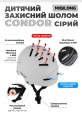 Дитячий захисний шолом Miqilong Condor сірий