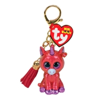 М'яка іграшка брелок TY Mini Boos clip 25062 Єдиноріг "SUNSET"