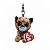 Мягкая игрушка брелок Beanie Boo's Рысь "Buckwheat" 12см
