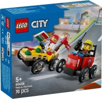 Конструктор LEGO City «Піца-авто проти пожежної машини» Набір перегонів (60458)