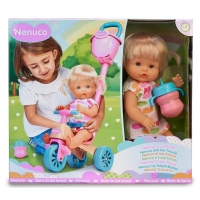 Лялька Ненуко з триколісним велосипедом-каталкою