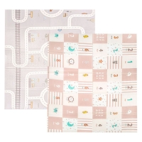 Дитячий двосторонній, складний килимок "Клітинки-цікавинки та Крутий маршрут", 200х180x1 см