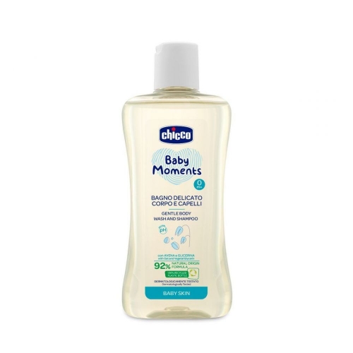 Гель-шампунь для тела и волос с экстрактом овса Chicco Baby Moments "Без слез", 200 мл