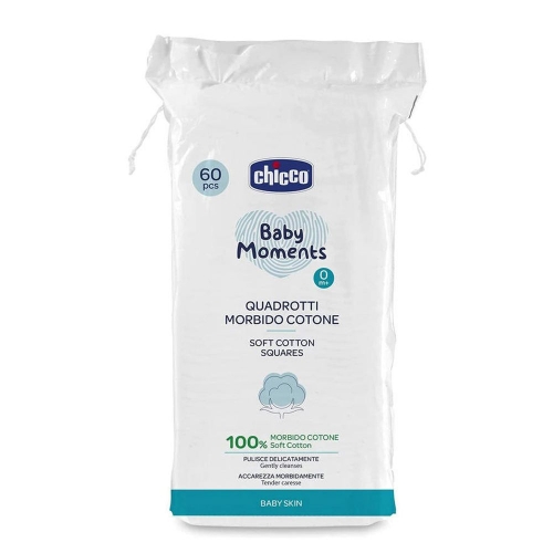 Салфетки хлопковые Chicco Baby Moments, 60 шт.