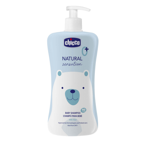 Шампунь с алоэ и маслом сладкого миндаля Chicco Natural Sensation "Без слез", 200 мл