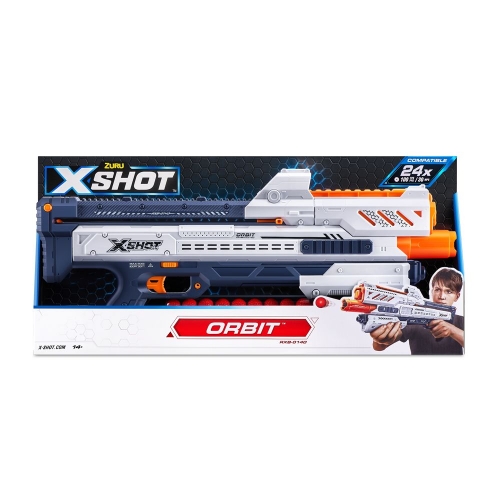 X-Shot Быстрострельный бластер EXCEL CHAOS New Orbit (24 шарика), 36281R