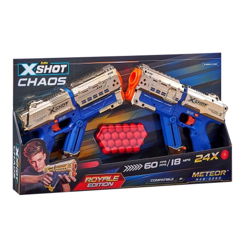 X-Shot Набір швидкострільних бластерів EXCEL CHAOS Golden Meteor 2PK (24 кульки), арт. 36419Z
