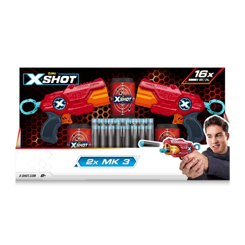 X-Shot Red Набір швидкострільних бластерів EXCEL MK 3 Double, 36432R