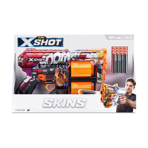 Швидкострільний бластер X-SHOT Skins Dread Boom (12 патронів), 36517A
