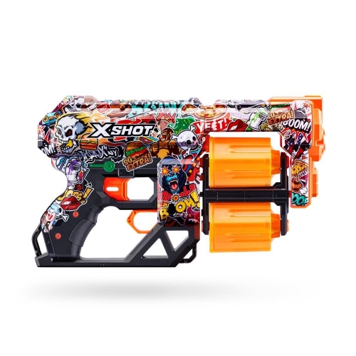 Быстрострельный бластер X-SHOT Skins Dread Sketch (12 патронов), 36517H