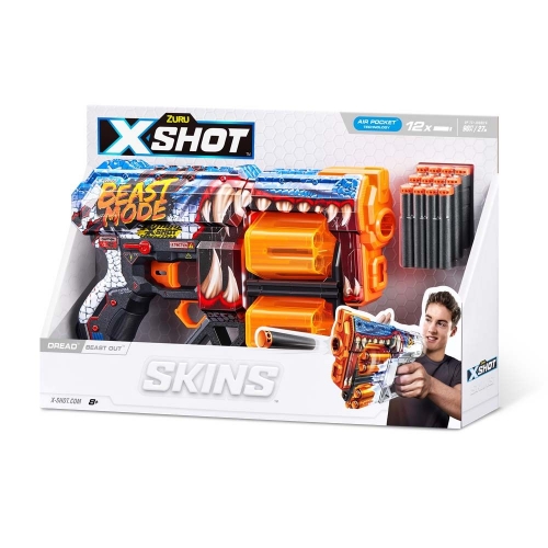 Швидкострільний бластер X-SHOT Skins Dread Beast Out (12 патронів), 36517P