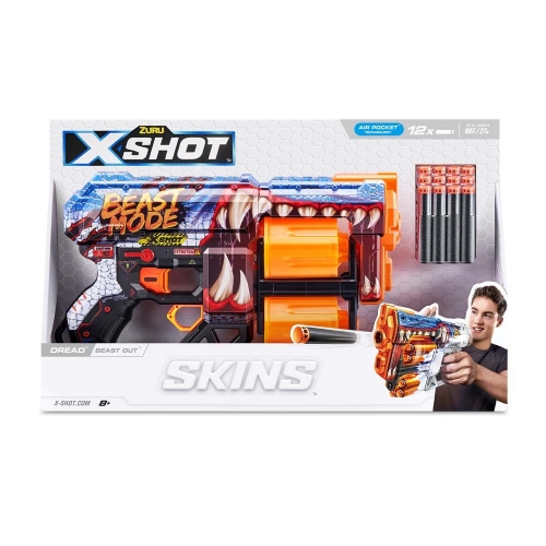 Швидкострільний бластер X-SHOT Skins Dread Beast Out (12 патронів), 36517P