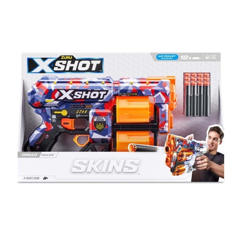 Швидкострільний бластер X-SHOT Skins Dread Malice (12 патронів), 36517Q