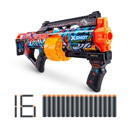 Швидкострільний бластер X-SHOT Skins Last Stand Graffiti (16 патронів), 36518B