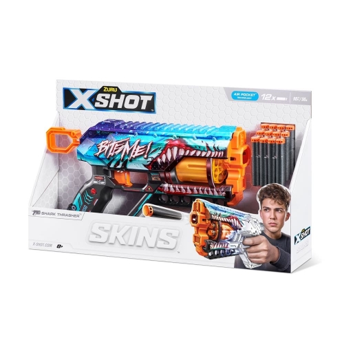Швидкострільний бластер X-SHOT Skins Griefer Shark Thrasher (12 патронів), 36561В