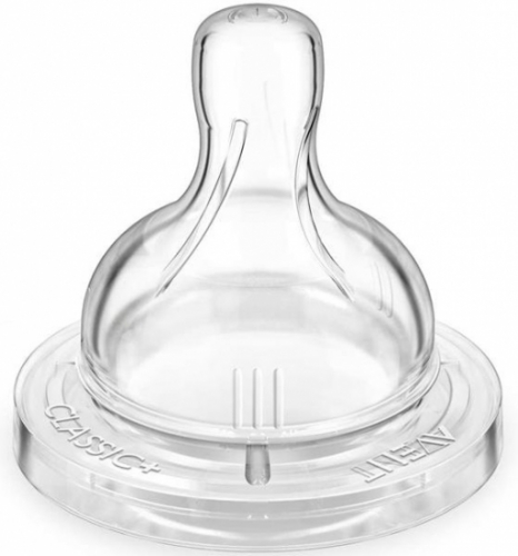 Соска силіконова Avent Classic+ варіаційний поток 2шт 3+ SCF635/27