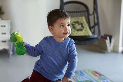 Чашка Avent с трубочкой 300 мл. 12+ зеленый SCF798/01