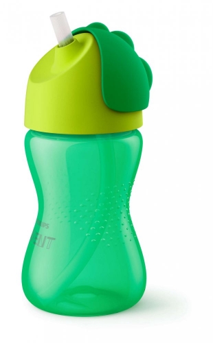 Чашка Avent с трубочкой 300 мл. 12+ зеленый SCF798/01