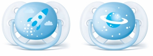 Пустышка для мальчиков Avent Ultra Soft Ортодонтическая 2 шт 0+ SCF222/20
