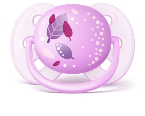 Пустушка для дівчаток Avent Ultra Soft Ортодонтична 2 шт 0+ SCF227/20