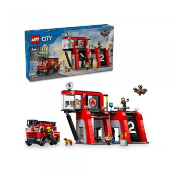 Конструктор LEGO City Пожарное депо с пожарной машиной (60414)