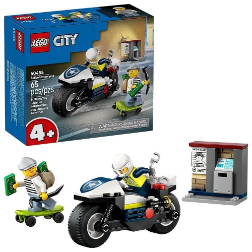 Конструктор LEGO City Преследование на полицейском мотоцикле (60455)