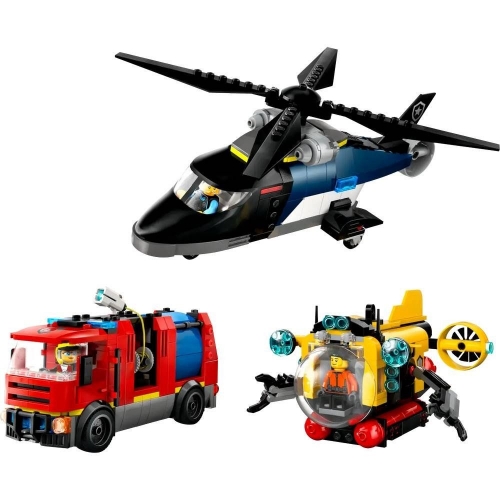 Конструктор LEGO City Ремікс вертольотів, пожежних машин і підводних човнів (60462)