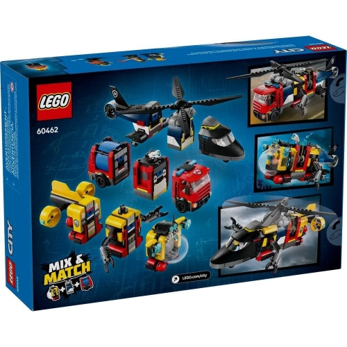 Конструктор LEGO City Ремікс вертольотів, пожежних машин і підводних човнів (60462)
