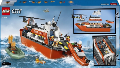 Конструктор LEGO City Рятувальний катер і гелікоптер берегової охорони (60504)