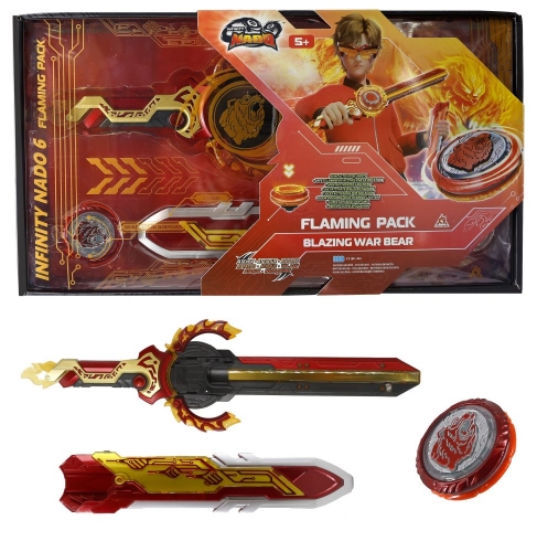 Волчок Infinity Nado VI Flaming Pack Горящий Боевой Медведь (Blazing War Bear)