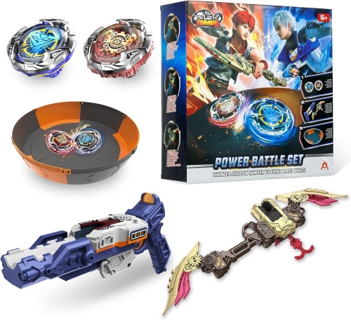 Набір Infinity Nado VII Power Battle Set Громовий Мисливець Тіней і Вогняне Колесо Вибуху (Thunder Shadow Hunter vs Fiery Blast Wheel)