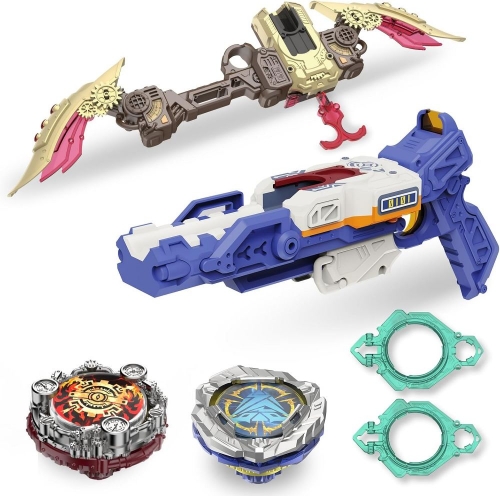 Набір Infinity Nado VII Power Battle Set Громовий Мисливець Тіней і Вогняне Колесо Вибуху (Thunder Shadow Hunter vs Fiery Blast Wheel)