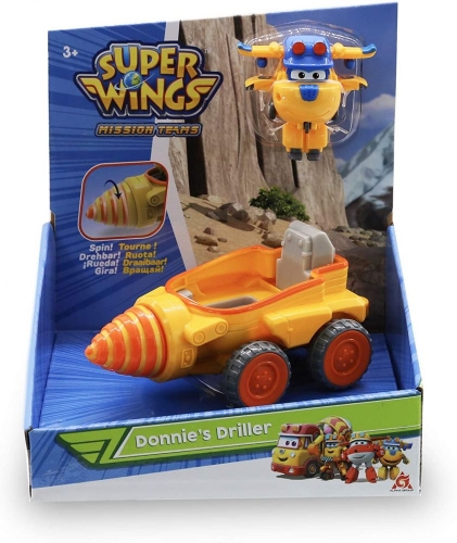 Ігровий набір Super Wings Donnie"s Driller, Бурильний автомобіль Донні