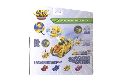 Игровой набор Super Wings Spinning Vehicle Золотой Мальчик (Golden Boy)