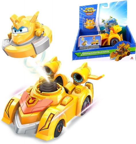 Игровой набор Super Wings Spinning Vehicle Золотой Мальчик (Golden Boy)