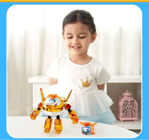 Игровой набор Super Wings Transforming Золотой Мальчик и любимец (Golden Boy & Pet)