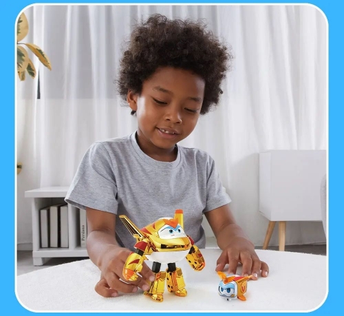 Игровой набор Super Wings Transforming Золотой Мальчик и любимец (Golden Boy & Pet)