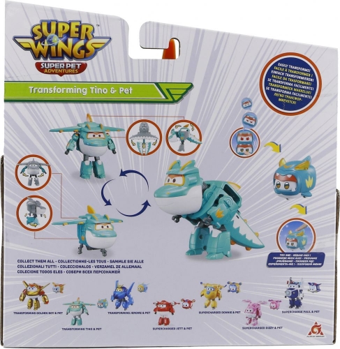 Ігровий набір Super Wings Transforming Тіно і улюбленець (Tino & Pet)