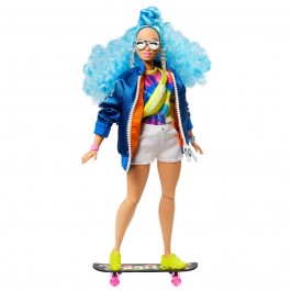 Лялька Barbie "Екстра" з блакитним кучерявим волоссям