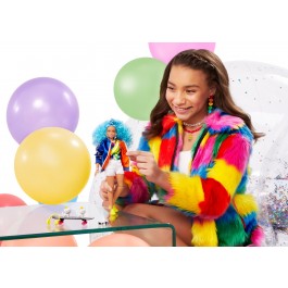 Лялька Barbie "Екстра" з блакитним кучерявим волоссям