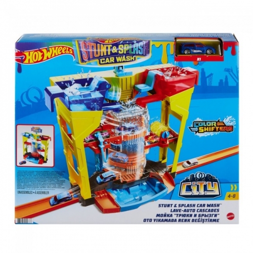 Ігровий набір "Автомийка: вибух кольорів" серії "Зміни колір" Hot Wheels (GRW37)