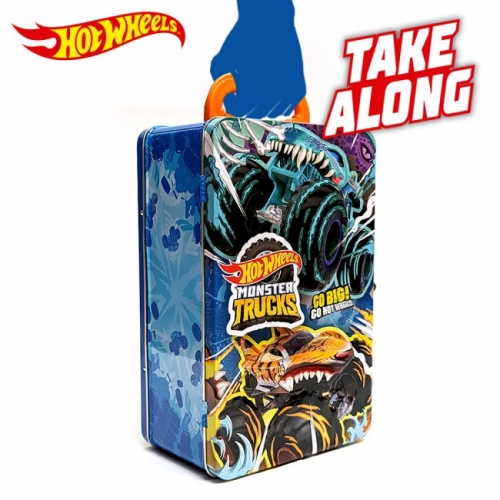 Металлический контейнер для хранения машинок серии "Monster Trucks" Hot Wheels