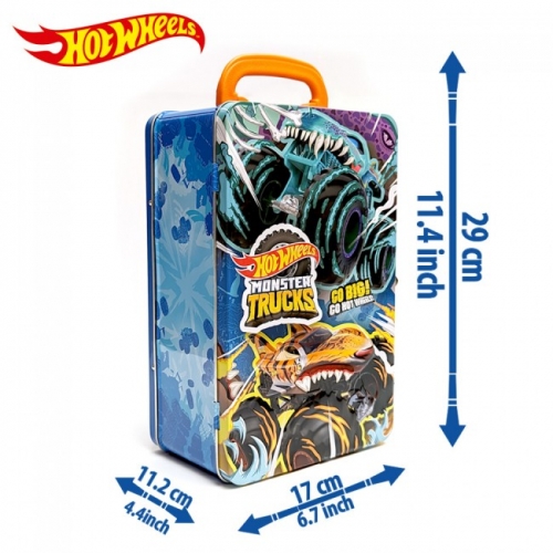 Металлический контейнер для хранения машинок серии "Monster Trucks" Hot Wheels