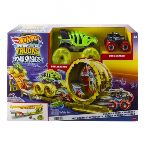 Набор "Заряжай и преследуй" серии "Power Smashers" Monster Trucks Hot Wheels