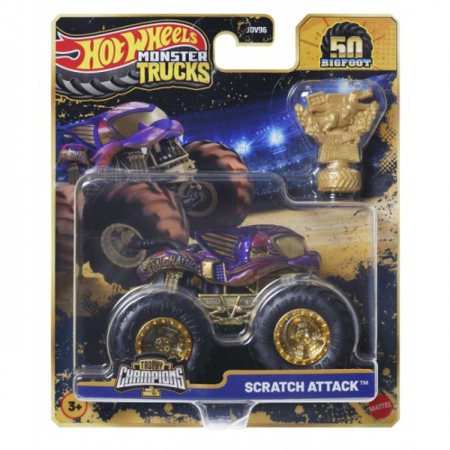 Машинка-внедорожник с кубком серии "Бигфут – чемпион" Monster Trucks Hot Wheels (в асс.) JDV96