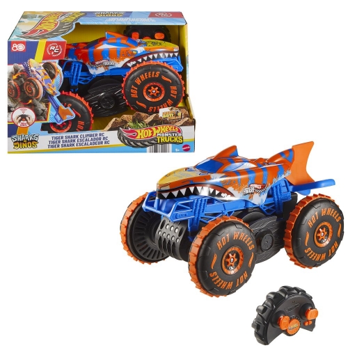 Збільшена машинка-позашляховик 1:15 на радіокеруванні «Tiger Shark Climber» Hot Wheels® Monster Trucks