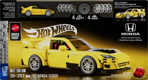 Коллекционная машинка-конструктор "Honda S2000" серии "Speed" Mattel Brick Shop
